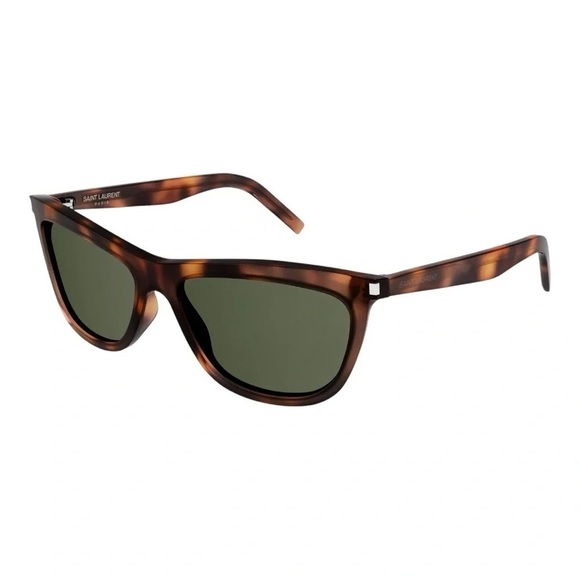 YSL SAINT LAURENT 58mm Havana Cat Eye Sunglasses SL 515 003 Brand New - Picture 1 of 13